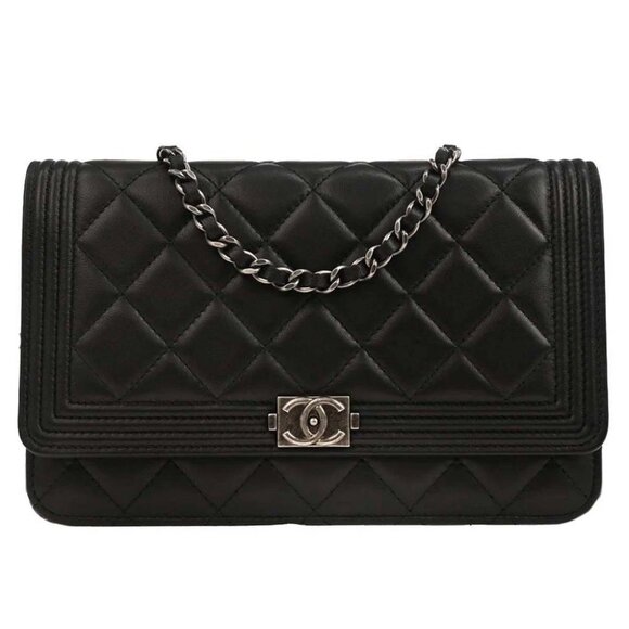 Chanel Black Lambskin WOC Wallet On Chain 125741 - Picture 1 of 10